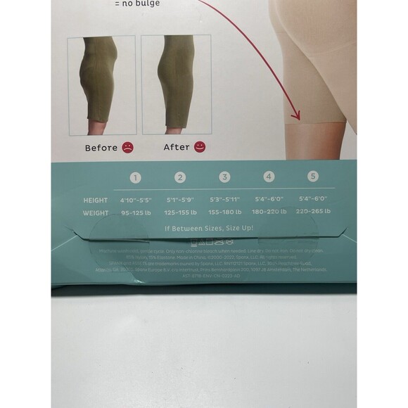 Assets By Spanx High Waist Shaper Short In Nude Sz 5 New - Picture 6 of 6